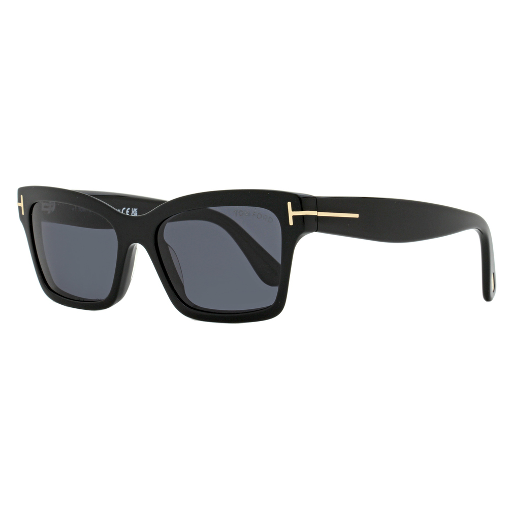 Tom Ford Black Sunglasses with Gold T-Accent